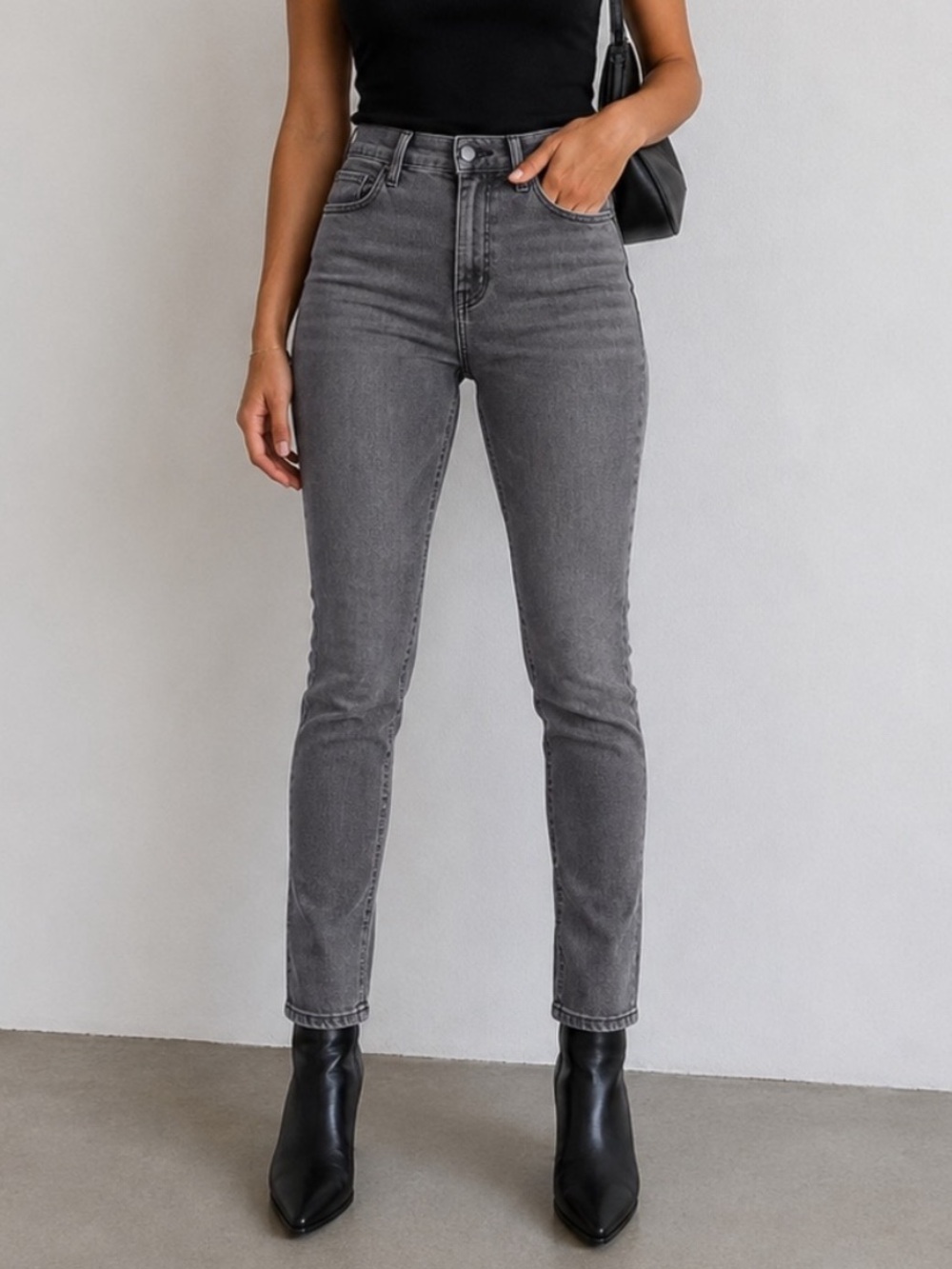 J Brand Night Bird Super Skinny Jeans Charcoal Gray Size 29 Designer Denim
